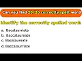 Choose the correct spelt word Quiz Spelling quiz