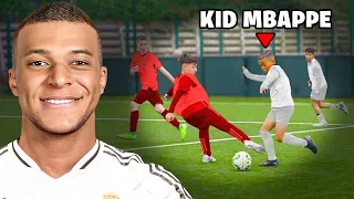 8 year old kid mbappe vs pro footballers in 6v6 tournament