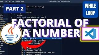 Factorial of a Number Using While Loop Java Easy Coding