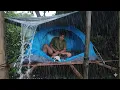 Download Lagu CAMPING IN RAIN: I BUILD A COZY PLYWOOD PLATFORM TO HAVE A SHELTER WITH MY PUPPY