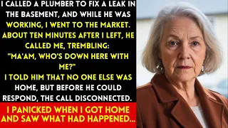 I CALLED A PLUMBER TO FIX A LEAK IN THE BASEMENT THEN HE WARNED ME DON T COME BACK HOME 