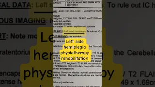 Left side hemiplegia rehabilitation Arogya physiotips