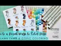 Six to a Dozen or More Ways to Color Dogs Copic Coloring Combos Tips Lawn Fawn Stamps
