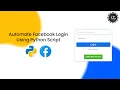 Automating Facebook login process using Python Selenium ITSNP