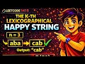 LeetCode 1415 The K-th Lexicographical Happy String Backtracking Explained Java Solution