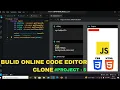 Bulid Online Code Editor Clone Using html and css javascript