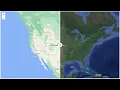 Creating a split-panel map using leafmap with only one line of code