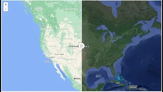 Creating a split-panel map using leafmap with only one line of code