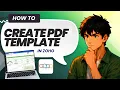 How to Create a PDF Template in Zoho Books Updated 2026