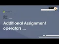 Additional Assignment operators in C Language