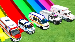 transporting all ambulance emergency cars with man trucks farming simulator 22