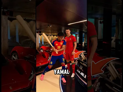 ¡Lamine Yamal ROMPIÓ el GARAJE de Cristiano Ronaldo😱🏎️!  #cr7 #lamineyamal #futbol