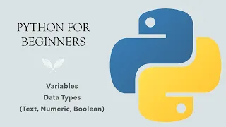 Python for Beginners Variables and Data types - Text Numeric Boolean