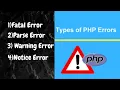 Errors in PHP Different Types of Errors in PHP