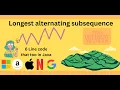 Longest alternating subsequence Optimization explained GFG POTD