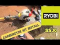 Ryobi SS30 trimmer Amazon carburetor kit install