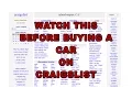 Buying a Car on Craigslist - Watch this First