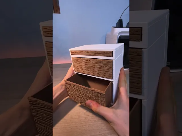 Push Push drawer, wooden texture, 3 sizes video thumbnail