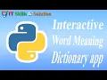 Word Meaning Dictionary app in Python Project