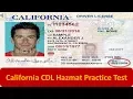 California CDL Hazmat Practice Test