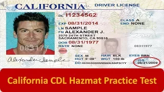 California CDL Hazmat Practice Test