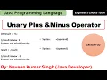 Unary Plus and Minus Operator in Java Java Programming Language Java