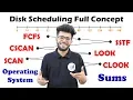 FCFS SSTF SCAN CSCAN LOOK CLOOK Solved Example in Hindi Disk Scheduling Sums OS Lectures