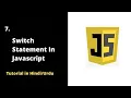 Switch Statements in JavaScript JavaScript Tutorial for beginners in