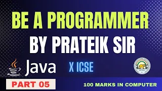 Part 05 Operator and it s types Java Computer Class 10 ICSE Crash course java 10