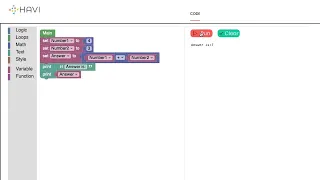 Coding basic mathematical operations - 1 Variables Coding for Kids Havi Code