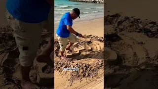 كتابة اسم على الرمل Beachart مجسم فن رسمتي عمر المغربي Asmr خط 