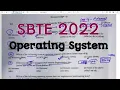 SBTE 2022 MCQ II OPERATING SYSTEM II SOLUTION IN DETAILS II