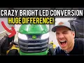 How to install LED headlights on your John Deere lawn mower