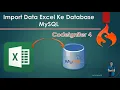 Tutorial Import Data From Excel To Mysql Database in Codeigniter 4