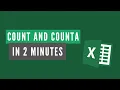 How to use the COUNT and COUNTA functions in Excel - 2 minute tutorial