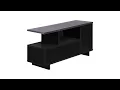 I 2801 Tv Stand - 48 L Black Grey Top With Storage