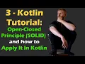 3 Extensions Open Closed Principle Abstract Class Singleton Android Studio Tutorial Kotlin