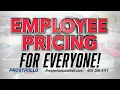 Employee Pricing For Everyone only at Prostrollo Auto Mall