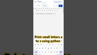How to print small letters a to z using in python CodingWit hiruBhai