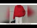 Linad Street Chic Red Turtleneck Zipper Jackets Autumn Casual Long Sleeve Outerwear Fashion Coats Fo