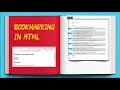 11-Full Stack Web Development For Beginners - Bookmarking in HTML