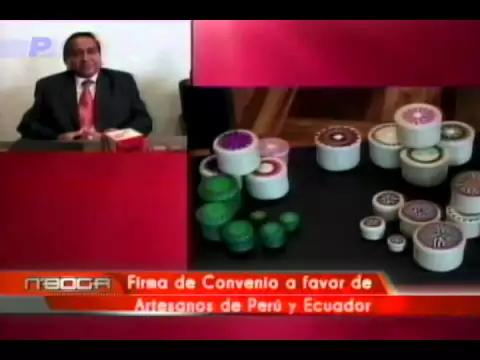 Firma de convenio a favor de artesanos de Perú y Ecuador
