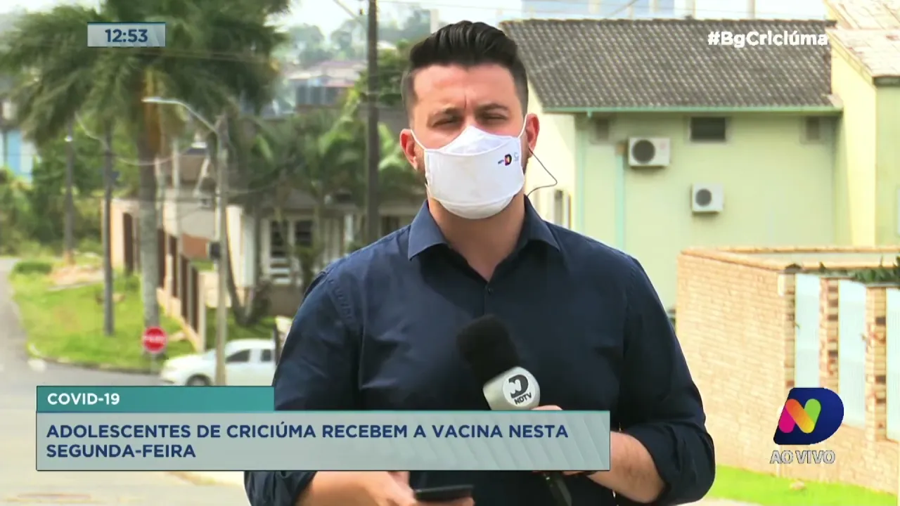 Covid-19: Criciúma dá sequência a imunização de adolescentes e inicia terceira dose em idosos