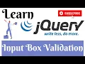 jQuery Lecture - 53 Text Box Validation Tutorial in Hindi Urdu