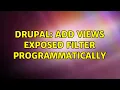 Drupal Add views exposed filter programmatically