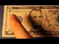 Five Dollar Fancy Serial Number Birt ay Note