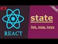 03 React JS Tutorial 2019 State List Map Keys