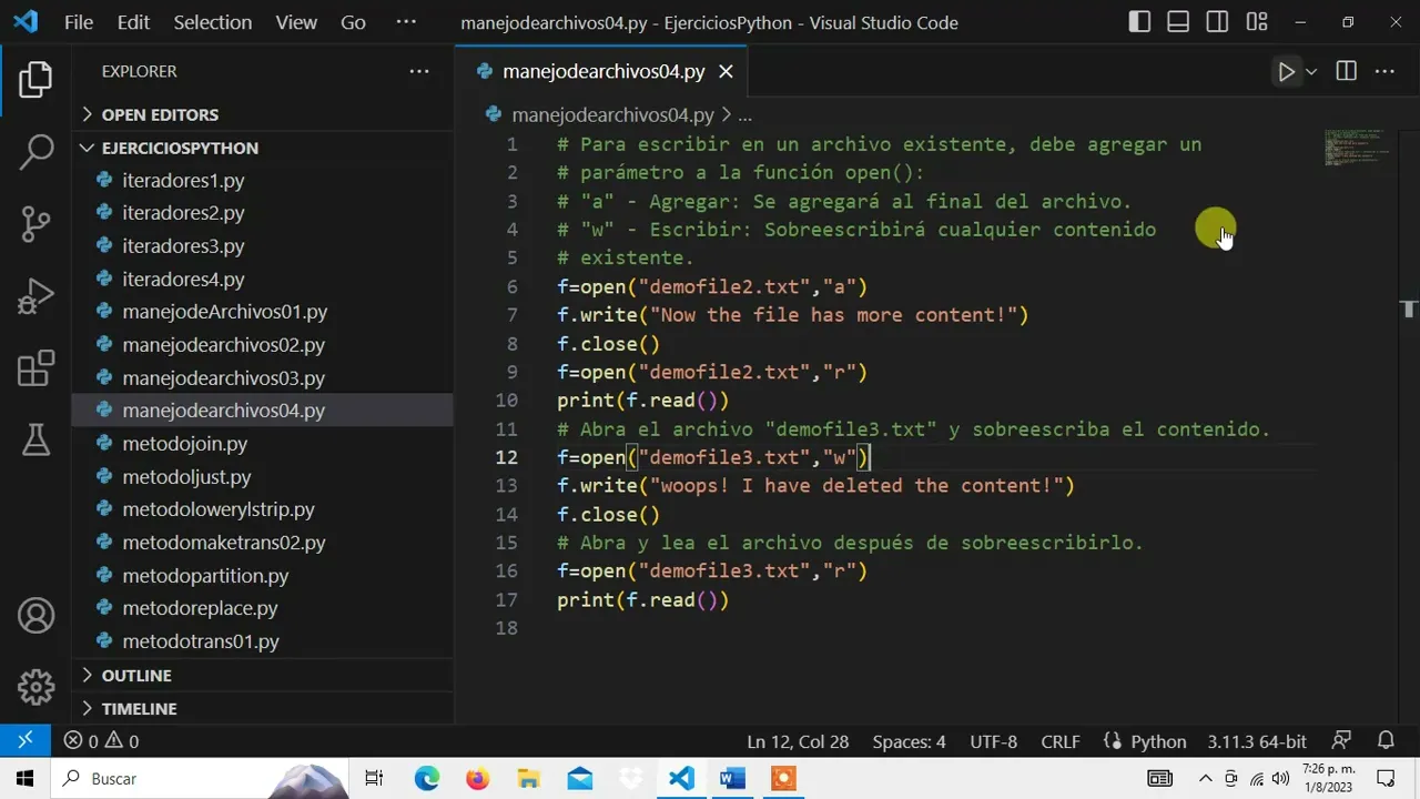 Curso de Programacion Python Desde Cero Manejo de Archivos Video 04