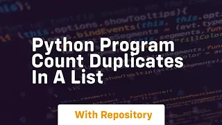 Python program count duplicates in a list