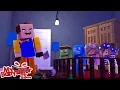 MY BABYSITTER IS HELLO NEIGHBOUR Minecraft w Little Kelly Little Carly and Sharky